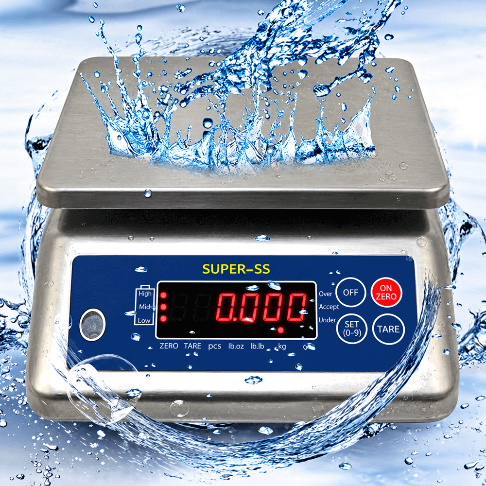 Cân Điện Tử SUPERSS 30kg Chống Nước, Inox 304 Chính Hãng